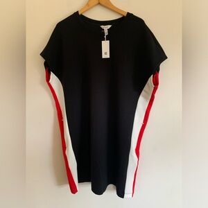 SPANX Air Essentials Crew Neck Black Sides Stripes Pullover Tank Dress Size 3X